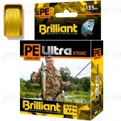 Леска плетеная PE ULTRA Brilliant Stoic Ultra Yellow 135 m