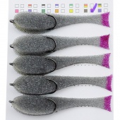 Рыбка поролон 8 см оснащ. двойным грузом №2 128671