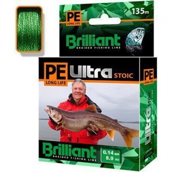 Леска плетеная PE ULTRA Brilliant Stoic Ultra Green123042 135м