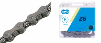 Цепь KMC-Z6 1/2"x3/32" с замком CL373 для 5-7 скор. в упаковке 1/2"х3/32" 570098