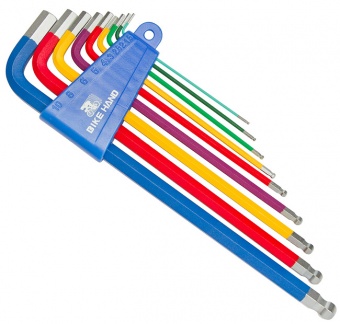 Набор шестигранников YC-623-9C 1,5/2/2,5/3/4/5/6/8/10мм в клипсе 230100