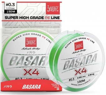 Леска плетеная Lucky John BASARA Light Green LJ4102 125м